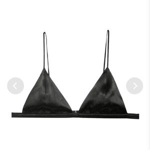 fleur de mal black silk bralette